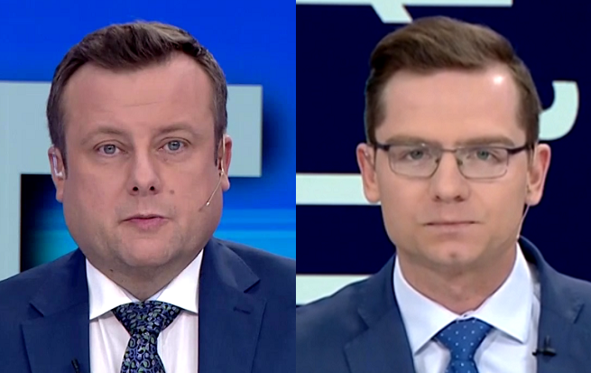 Od lewej: Adrian Klarenbach i Bartłomiej Graczak, fot. TVP Info