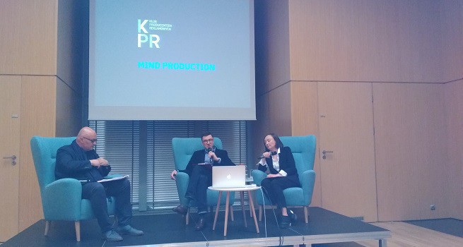 Prezentacja wyników raportu KPR, od lewej: Marcin Olkowicz (moderator), Julian Dworak, Magda Olak