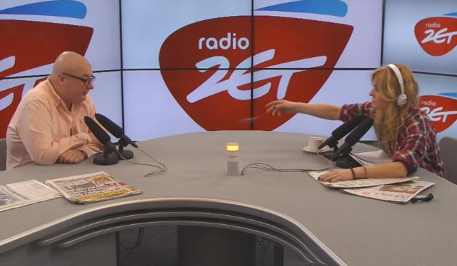 Monika Olejnik i Michał Kamiński podczas rozmowy w Radiu ZET