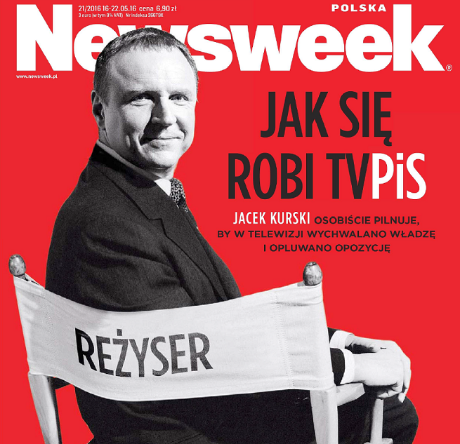 Jacek Kurski na okładce „Newsweek Polska”